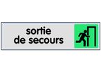 Plaquette de porte Sortie de secours - Plexiglas couleur 170x45mm - 4033624
