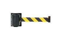 Manutan Expert - Enrouleur mural à sangle 2m Noir/Jaune - Support mural - Usage Tertiaire Entrepôt - Polyester - Garantie 10 ans