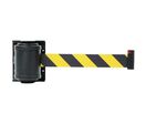 Manutan Expert - Enrouleur mural à sangle 2m Noir/Jaune - Support mural - Usage Tertiaire Entrepôt - Polyester - Garantie 10 ans
