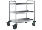 Blanco - Chariot de service SW 8 x 5-3 - 3 plateaux - Roues increvables - 120 kg - Éco-responsable