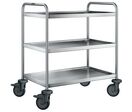 Blanco - Chariot de service SW 8 x 5-3 - 3 plateaux - Roues increvables - 120 kg - Éco-responsable