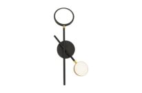 Lampe Murale Moderne Noire et Or 10W - Deux Bras Lumineux
