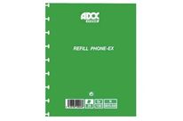 Recharge répértoire téléphonique 25 fiches 17 x 21cm