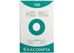 Fiche bristol Exacompta 10x15 petit carreaux perforées Blanc étui: 100
