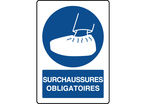 Panneau vertical surchaussures obligatoires