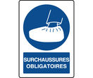 Panneau vertical surchaussures obligatoires