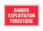 Panneau Danger exploitation forestière - Rigide 330x200mm - 4160191