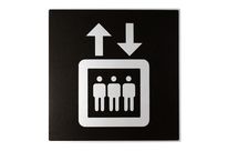 Plaque de porte Ascenseur - Europe design 200x200mm - 4280011