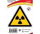 Panneau Danger matières radioactives ou radiations ionisantes - Adhésif Triangle 100mm - 4032016