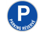 Panneau Parking réservé - Rigide Ø450mm - 4080116