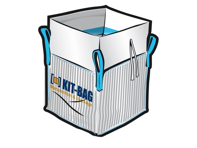 Big-bag filtrant jupe de remplissage et fond plat 91 x 91 x 110 cm - 250µ | KITBAG57F