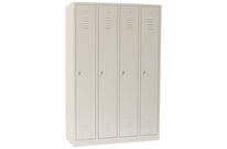 Manutan Expert - Vestiaire Industrie Propre 4 Cases/Socle Gris Clair - Acier Époxy - 1800x1170x500mm - Livré Monté