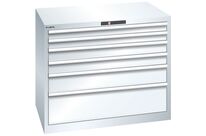 Lista - Armoire multitiroirs 6 tiroirs - Blanc - Charge 200kg - Livrée montée