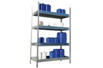 Rayonnage de sécurité acier galvanisé pour produits polluants - avec rétention