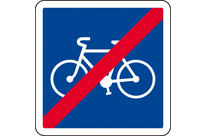 Panneau indication fin piste cyclable C114