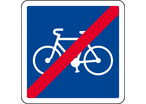 Panneau indication fin piste cyclable C114