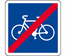Panneau indication fin piste cyclable C114