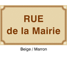 Plaque de rue 500 x 300 aluminium listel triple