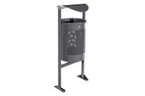 Corbeille ronde avec toit en acier BARCELONA