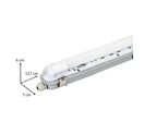 Pack de 6 - Réglette étanche 120 cm pour 1 Tube LED T8 IP65 (Boitier vide)