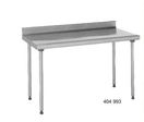 Table inox à dosseret
