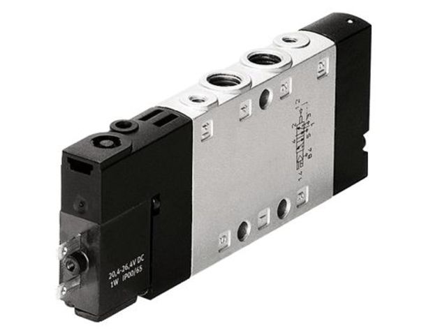 Distributeur compact en ligne 5/2 à commande électrique monostable
