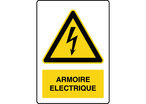 Panneau de danger vertical armoire électrique