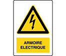 Panneau de danger vertical armoire électrique