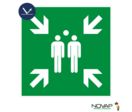 Panneau Point de rassemblement - Classe 1 480x480 mm - 4012001