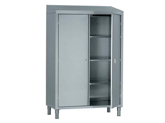 Armoires hautes inox à portes battantes