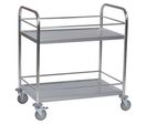 Chariot inox 2 étages et 2 galeries