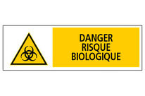 Panneau Danger risque biologique - Rigide 450x150mm - 4030791