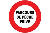 Panneau Parcours de pêche privé - Rigide Ø450mm - 4081007