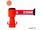 Dérouleur de sangle 50mmx3m Rouge Zone contaminée - 2830324