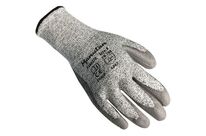 Manutan Expert - Gants anticoupure enduction PU T9 Gris - Protection C - Polyester/Polyuréthane - Norme EN 388 4342C
