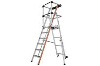 Tubesca-Comabi - Plateforme de travail Raptor 6 marches Aluminium - Hauteur de travail 3.40m - Charge 150kg - Éco-responsable