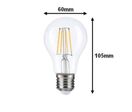 Ampoule LED E27 6W Filament A60 - Blanc Chaud 2300K - 3500K