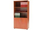 Bibliothèque porte basse 90x48x180 merisier
