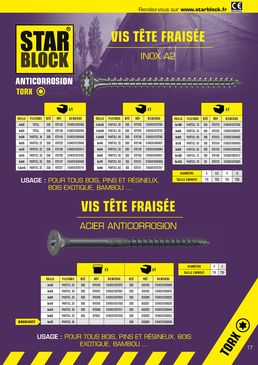 Vis anti corrosion inox Starblock
