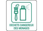 Panneau déchetterie déchets dangereux des ménages