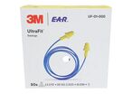 3M - Bouchons d'oreilles Ultrafit Réutilisables Jaune - Cordelette - 29 dB - Protection Auditive CE