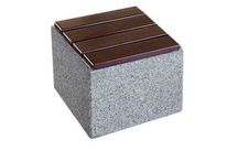 Chaise Kube béton/bois