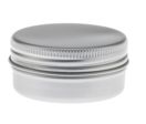 Pot cosmétique aluminium au couvercle plat vissant