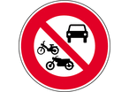Panneau interdiction véhicule moteur B7b