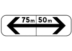 Panonceau flèches de section avec distances M8f bis