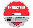 Panneau Extincteur CO2 - Rigide Ø180mm - 4040233