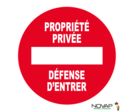 Panneau Sens interdit - Propriété privée - Défense d'entrer - Novap