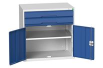 Armoire à porte avec tiroirs