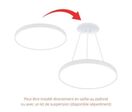 Plafonnier LED 30W 40cm - Blanc Chaud 2300K - 3500K / Noir