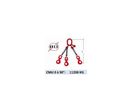 Elingue chaine 3 brins - crochets automatiques émerillon - CMU 11200 kg (classe 80)